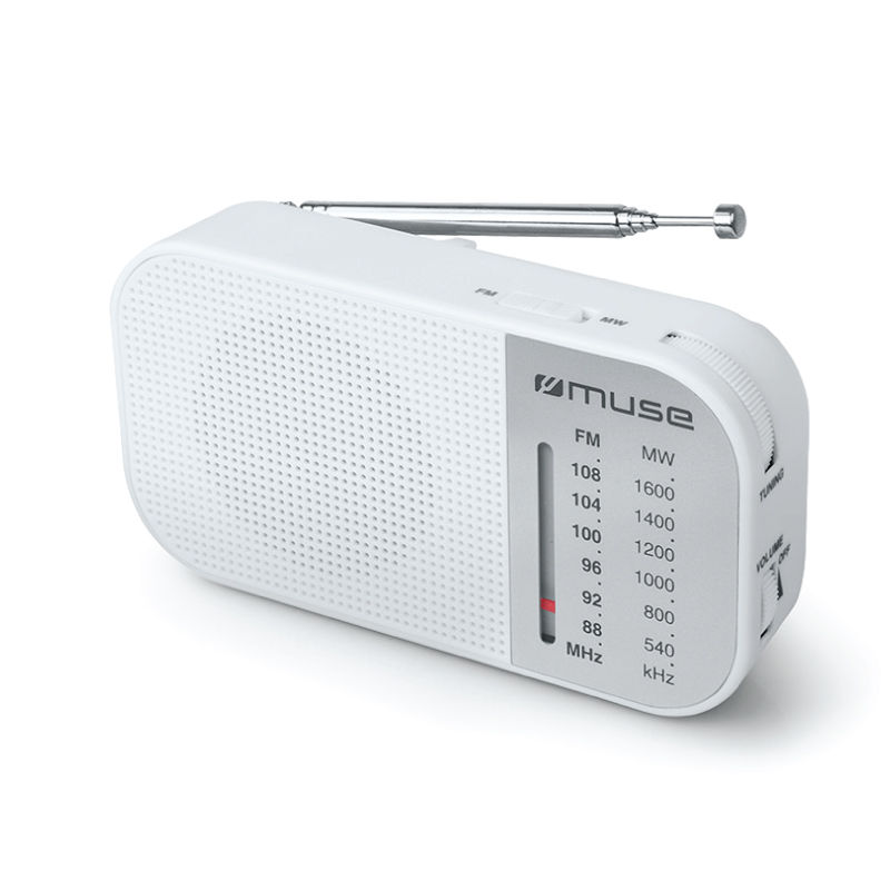 MUSE M-025RW Αναλογικό Ραδιόφωνο Μπαταρίας Λευκό (230156)